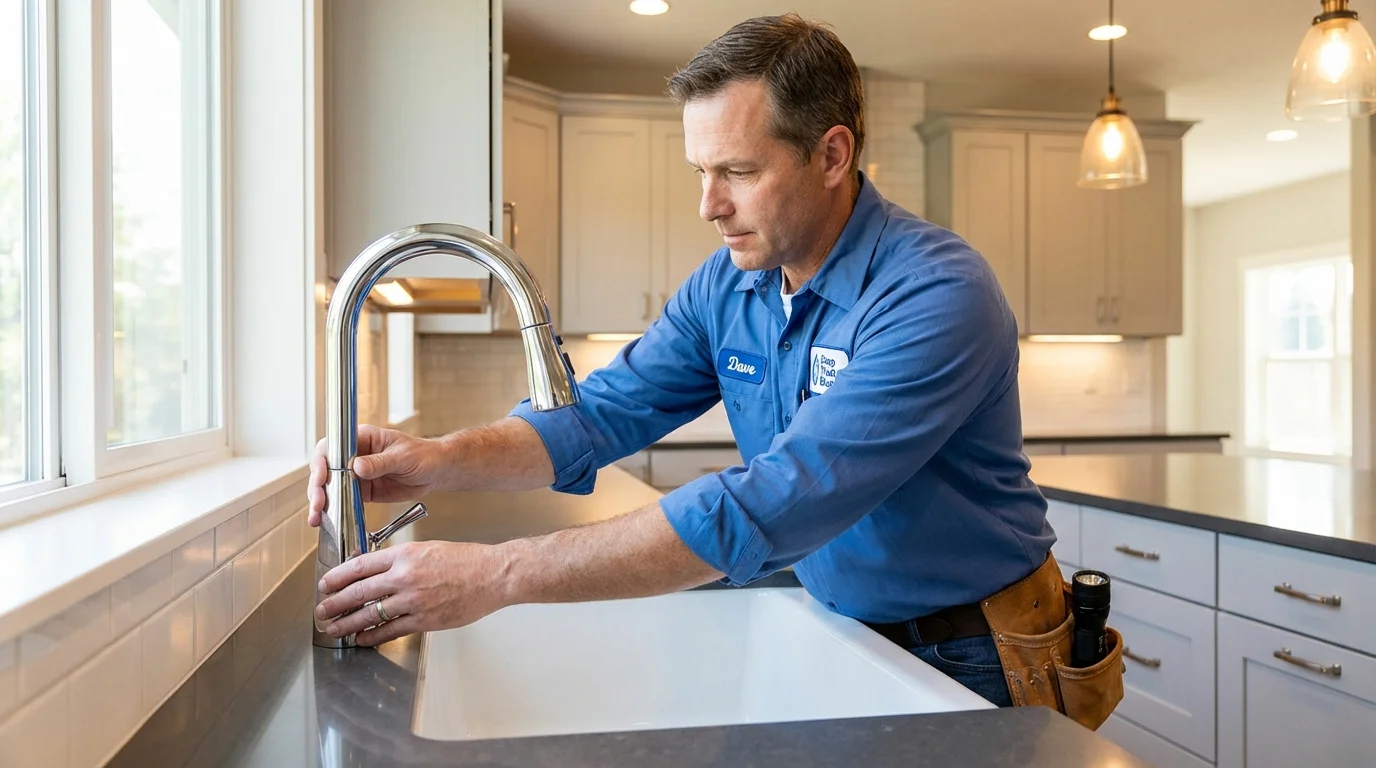 Kitchen faucet installation by Johns Plumbing LLC in Trinidad